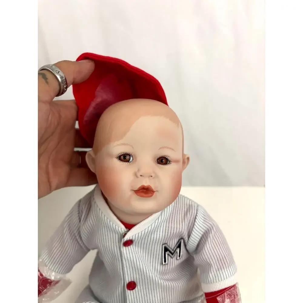 VTG Porcelain Doll‎ Michael By Yolanda Bello Knowles 1990's Boxed COA